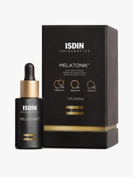 Isdin Isdinceutics Melatonik Recovery Night Serum in branded component on a light gray background
